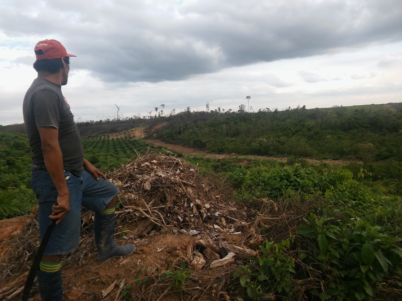 Agricultores del caserío Bajo Rayal que denuncian despojo de tierras. Foto: Aramís Castro - Convoca.pe.